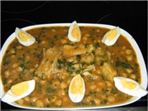 Garbanzos con bacalao